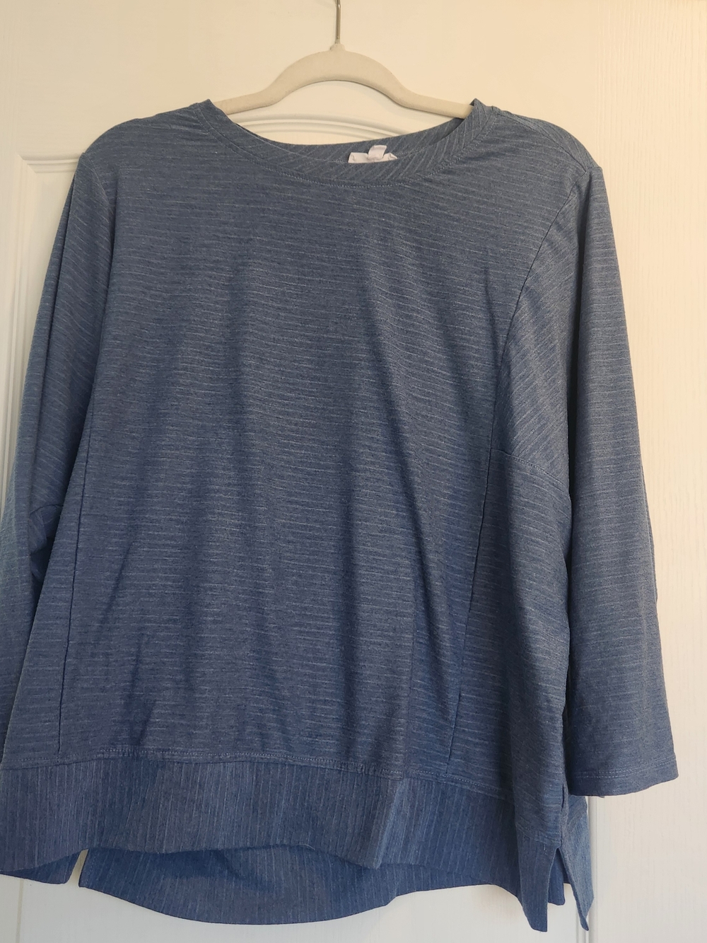 Westbound Blue Long Sleeve Boatneck Top XL Euc